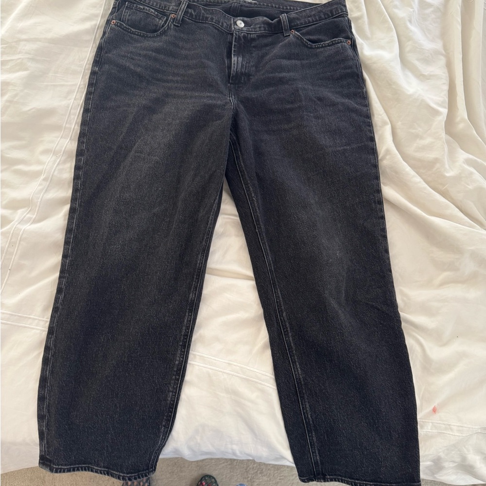 Old Navy Dark Gray Boyfriend Jeans